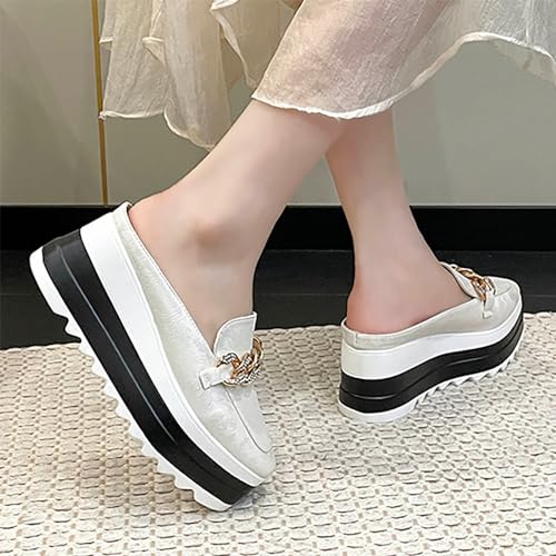 Women's Platform & Wedge Mules Closed Toe Slip on Retro Wedge Shoes 2024 Fashion Dress Shoes Lightweight Comfortable Sneakers4