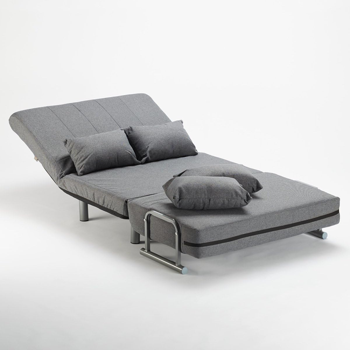 Produce Shop Divano Poltrona Letto Piazza e Mezza Pieghevole Tessuto Deborah Twin - Grigio