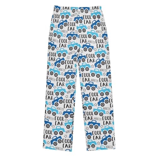 ZZXXB Cool Car Boys Long Pants Soft Trousers Elastic Waist Kids Lounge Bottoms with Pockets S-XL