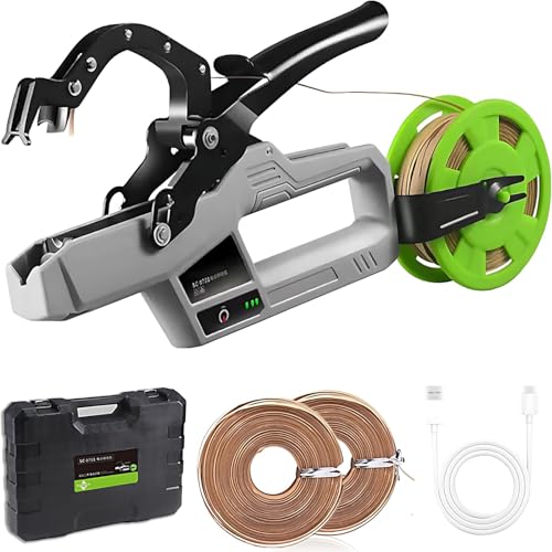 Legatrice elettrica per impianti elettrici, avvolgimento automatico per vigneti e giardini, leggera, 0,55 kg, fino a 6.000 legature per carica con ricarica di tipo C