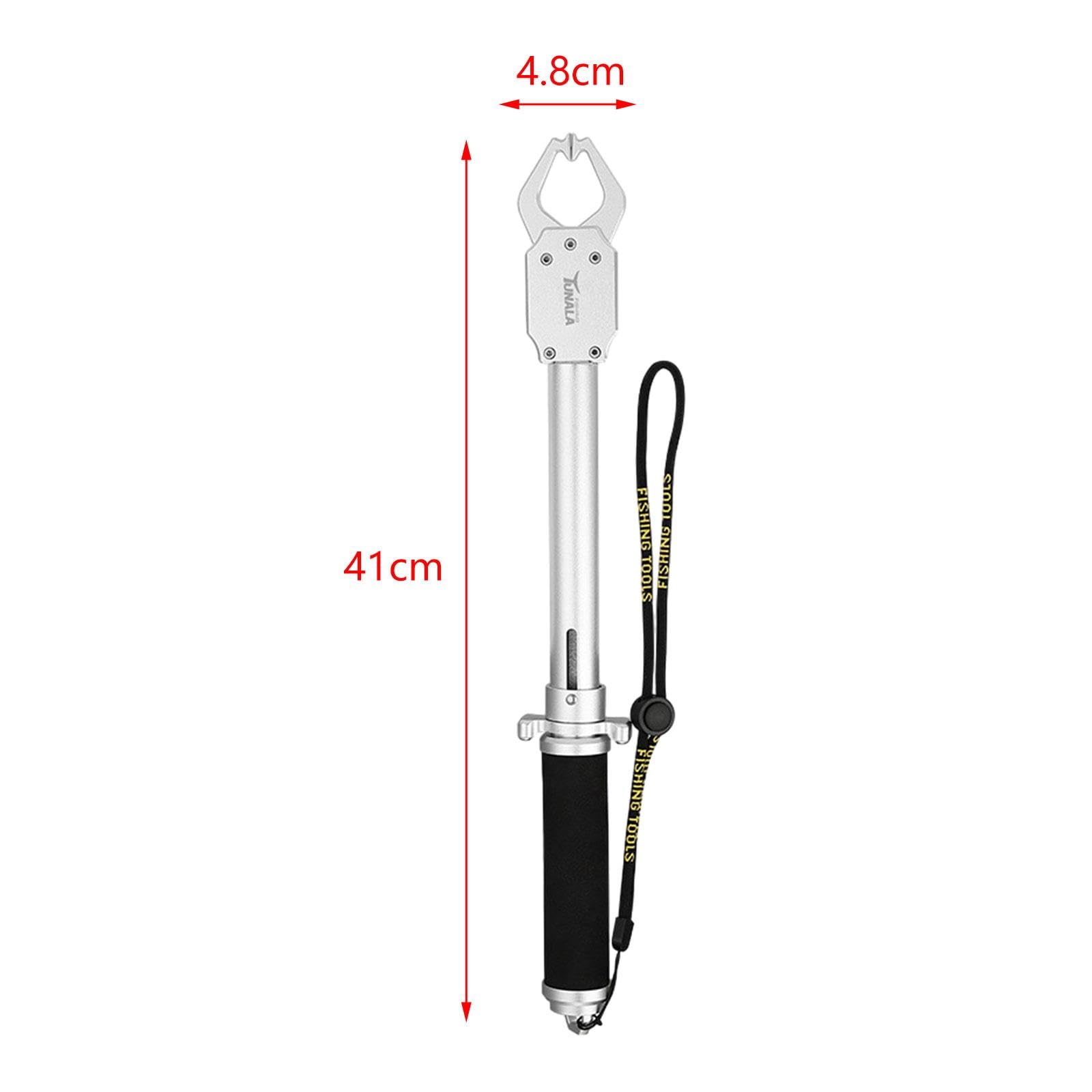 Qianly Fishing Gripper Fischgreifer Angelwerkzeug Fischlippenzange Angelzubehör mit Ergonomischem Aluminiumgriff Und Präziser Skala für Forell