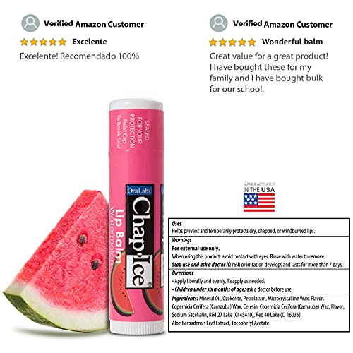 Chap-Ice® | Premium and Traditional Lip Balm for Chapped, Dry, or Windburned Lips | 3 Flavor Assorted Display - Cherry… - Image 6