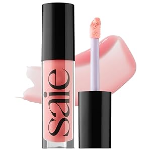 Saie Glossybounce - Hydrating Lip Gloss and Tinted Lip Oil Hybrid with Hyaluronic Acid Jojoba Oil for Non-Sticky