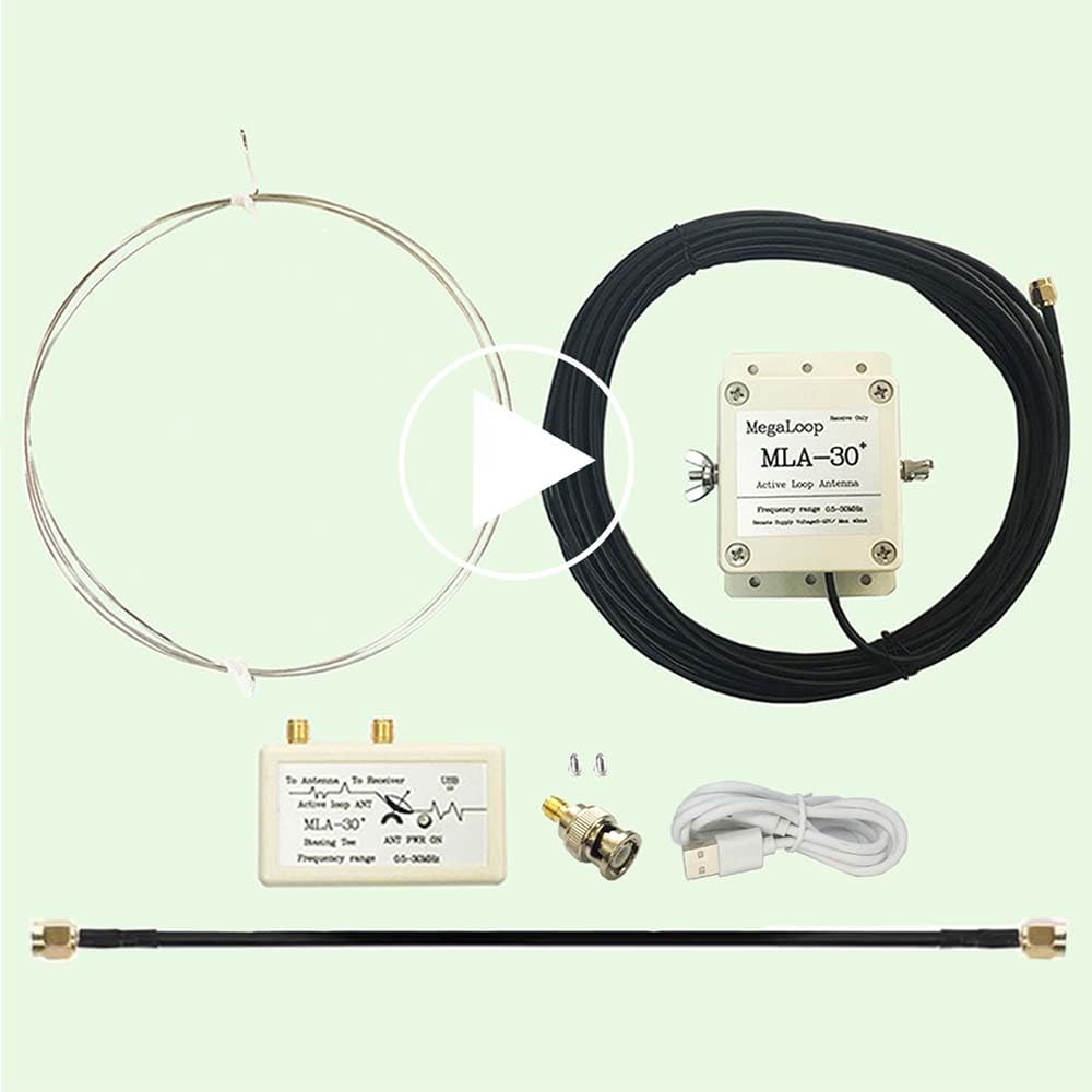 Upgraded MLA30+ Plus Loop Active Am FM Antenna 0,5-30 MHz Outdoor Rainproof Low Noise Shortwave