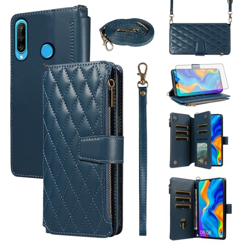 Coque Huawei P30 Lite anti-rayure avec vitre et fermeture éclair