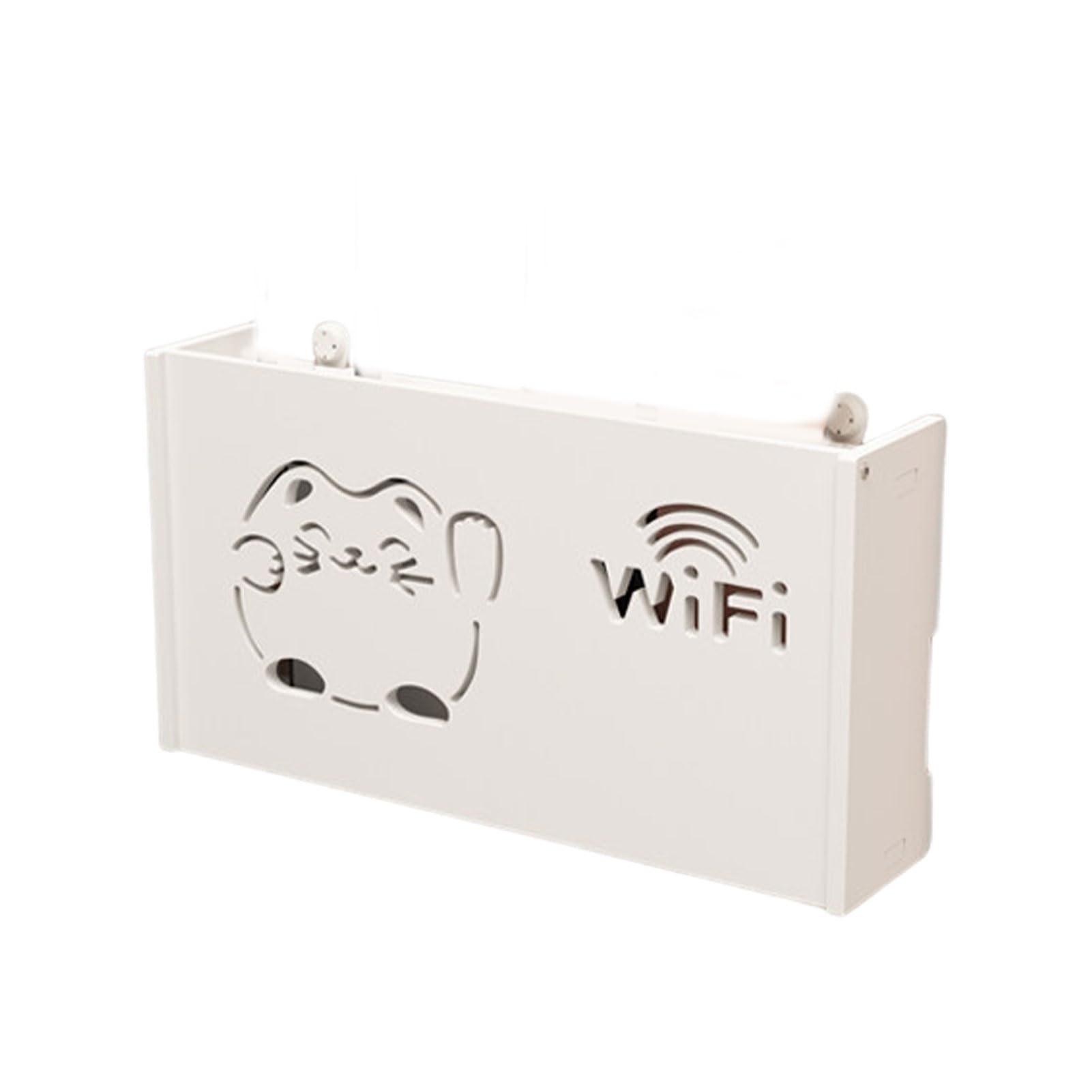 WOVEBIUS Decorative Wifi Router Box For Bedroom Organization ABS Wall Mounted Wifi Router Shelf Wifi Router Storage Boxes Routers D