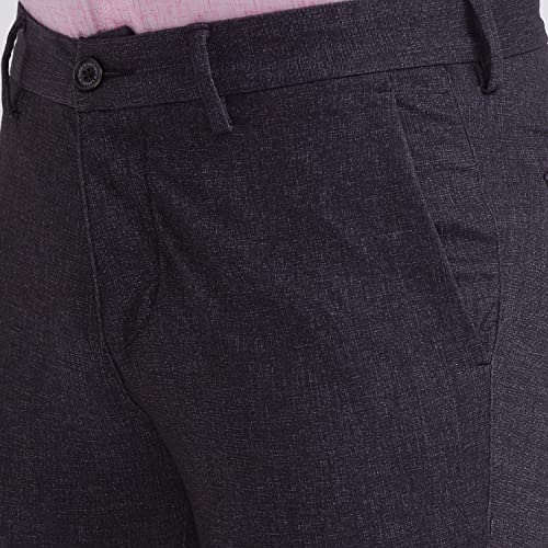 Image of Parx Cotton Black Casual Trouser for Men