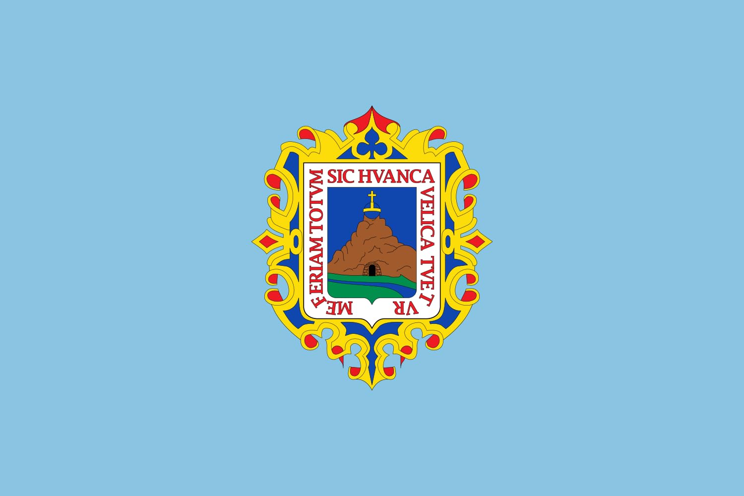 Drapeau Large Huancavelica en tissu haute densité finition grand paysage