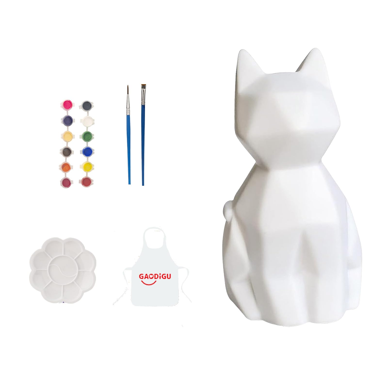 Hsioluted Cats Night Light Painting Set Interactive Cats Painting Night Light Set for Artists Creative Toy for Kids