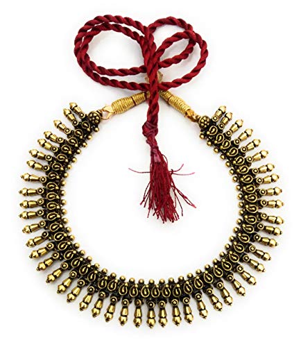 Indian ethnic necklace for women for traditional dress and festive fashion of Garba Navratri Diwali Onam lohri