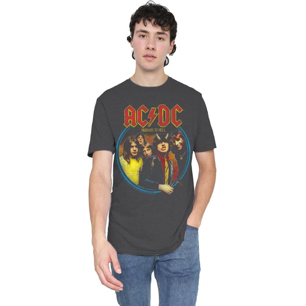 ACDC Highway to Hell Unisex T Shirt, Charcoal, XX-Large
