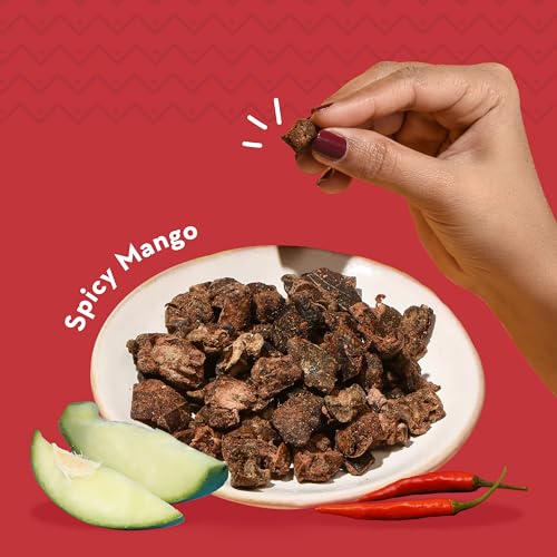 Image of GO DESi Spicy Mango Candy, 200g, Fruit Snacks, Mouth Freshener, Mango Bites, Dehydrated (Pack of 3)