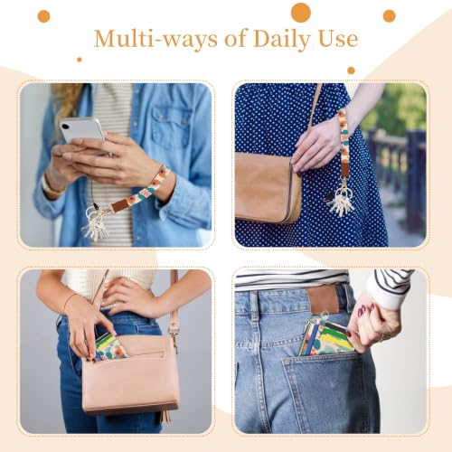 Image of Hancynir Boho Floral Small Wallet Women Credit Card Holder, Wristlet RFID
