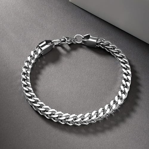 Image of Fashion Frill Stylish Bracelet for Men Stainless Steel Hand Chain Band Jewellery Accessories For Boys Gift for Husband & Boyfriend