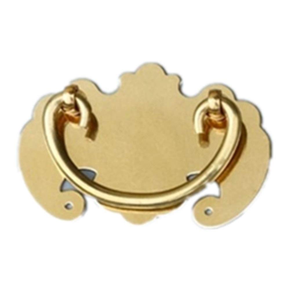 VOPLIVAT Vintage Brass Cabinet Drawer Pulls, Brass Cupboard Knobs Double Hole Bronze 8cm 9cm Drawer Handle(Brass,9cm)