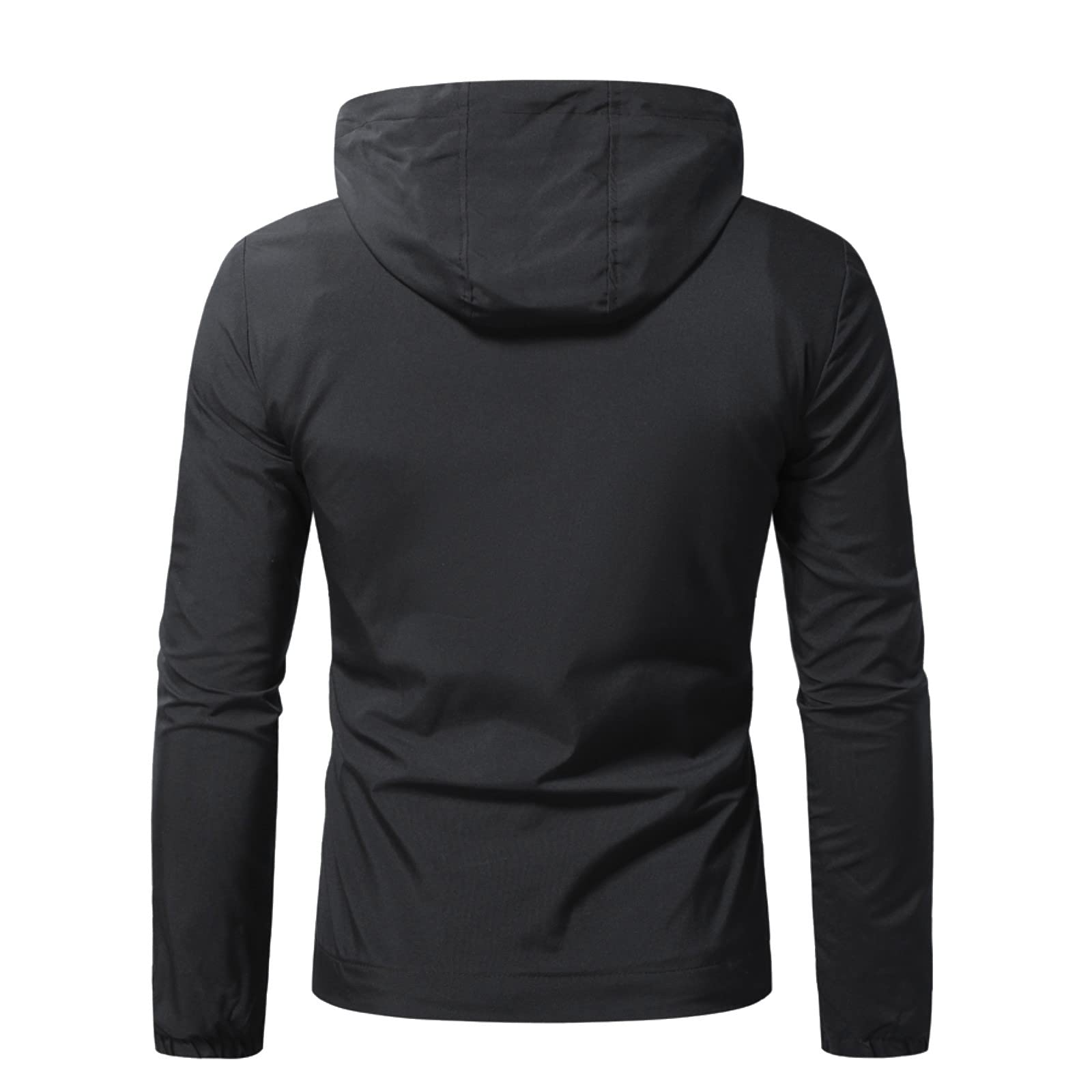Top Deportivo Chaqueta Ligera Impermeable con Cremallera Frontal De Otoño E Invierno para Hombre Suéter Capucha Ajustada Ropa Anti UV Softshell Jersey Manga Corta Oversized Gym Gimnasio