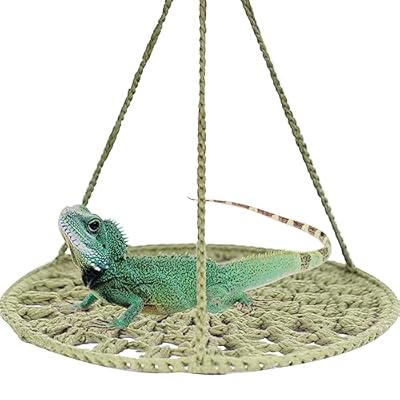 Interfashioner Reptile Hammock, Small Animal Hammock Swing for Bearded Dragon, Birds, Guinea Pig, Reptile Resting Bed
