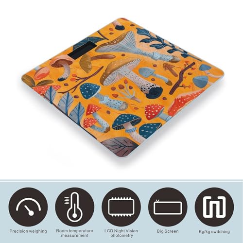 Báscula digital de baño con vidrio templado y pantalla LCD miniatura 3