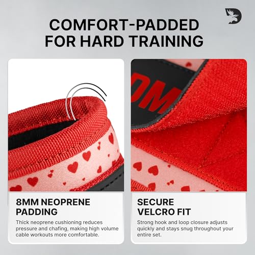 Image of DMoose Ankle Strap for Cable Machine - One Size Fit with Premium Padding, Workout Kickback Ankle Cuffs, Ankle Bands for Working Out, Booty Workouts, Leg Extension, Hip Abductors & Lower Body Exercises