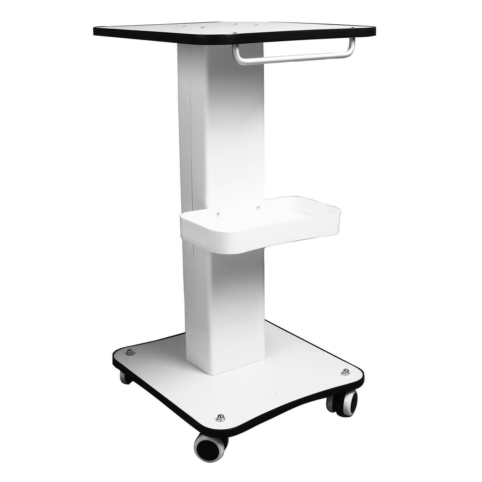 AMONIDA Wózek na Instrumenty Kosmetyczne Trwały, 3-poziomowy Wózek do Przechowywania Narzędzi o Nośności 440,9 Funta do Salonu Spa Metal PVC, Duży Rozmiar