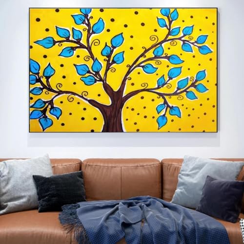 Peintures à l'huile arbre de vie | Solution grand format mur vide salon