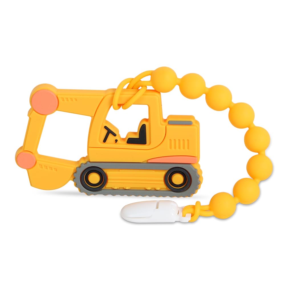 Amazon.com : Baby Construction Vehicles Teething Toys,Food Grade ...