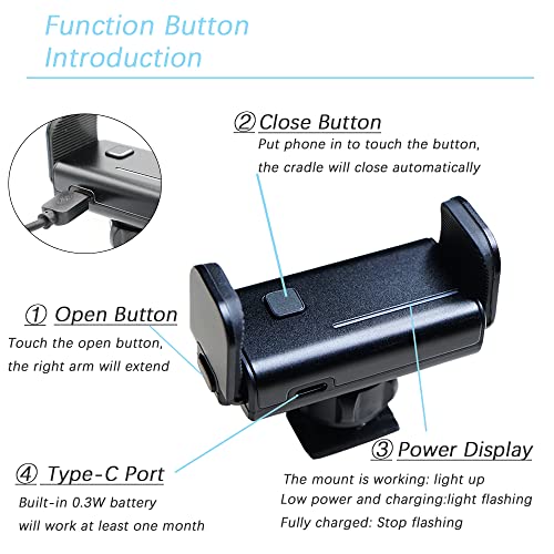 Zchan Custom〔Upgrade Auto-Clamping Technology 〕Phone Holder Fit For Honda Civic 2021-2016 Auto-Clamping Cradle Free Hands,Civic Electric Car Phone Mount Stand In Air Vent Apply To All 4-7 Inch Phones #TOP6