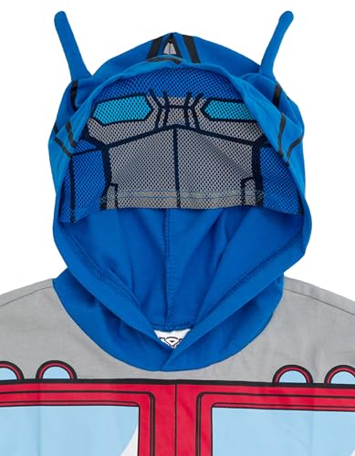 Transformers Optimus Prime Toddler Boys Hooded Cosplay T-Shirt Red/Gray Blue 4T - image 4
