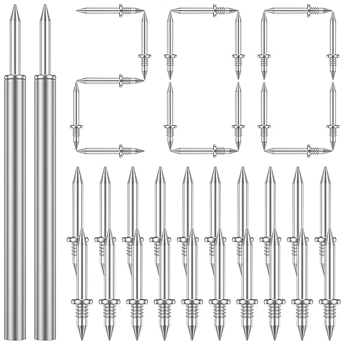 200 Pcs Double-Head Skirting Thread Seamless Nail Metal Skirting Line Without Marks Nail, Rust-Proof No Trace Skirting Thread Screws Set with 2 Rods, With Nail Specific Sleeve Tool for Skirting Line