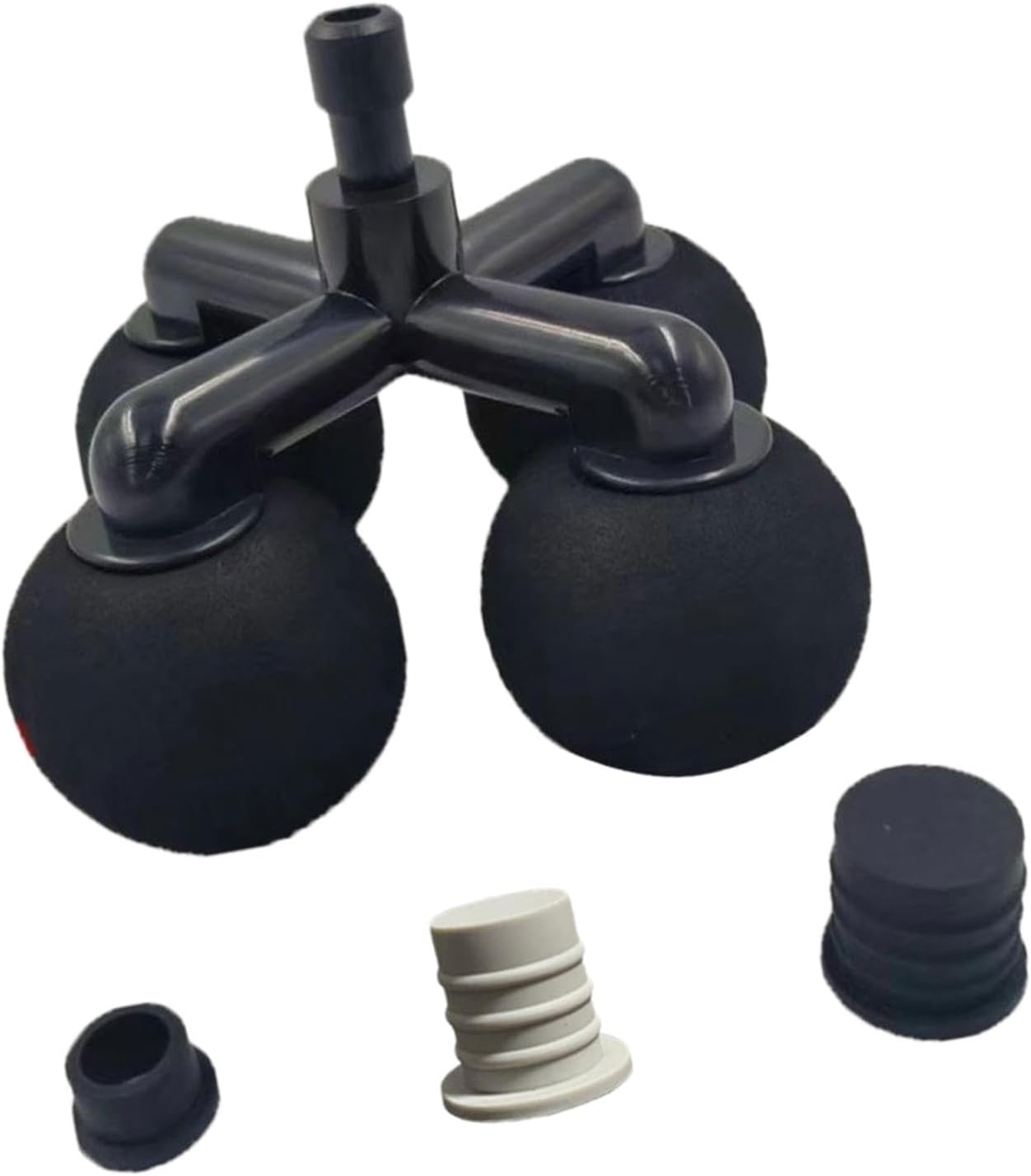 Menolana Massager Head with 4 Round Ball, Massage Attachment with 3 Sizes Silicone Adapters, Massage Soft Heads for Lumbar Body Menolana Massager Head with 4 Round Ball, Massage Attachment with 3 Sizes Silicone Adapters, Massage Soft Heads for Lumbar Body