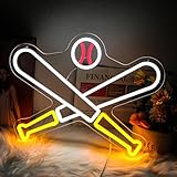 Baseball Neon Sign Dimmable Neon Baseball Sign for wall decor LED Baseball Neon Lights for Bedroom Boys Room Sport Club Bar Pub Men Cave Party Gift