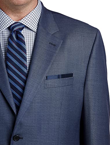 Oak Hill by DXL Big and Tall Premium Jacket-Relaxer Sharkskin Suit Jacket, Navy4