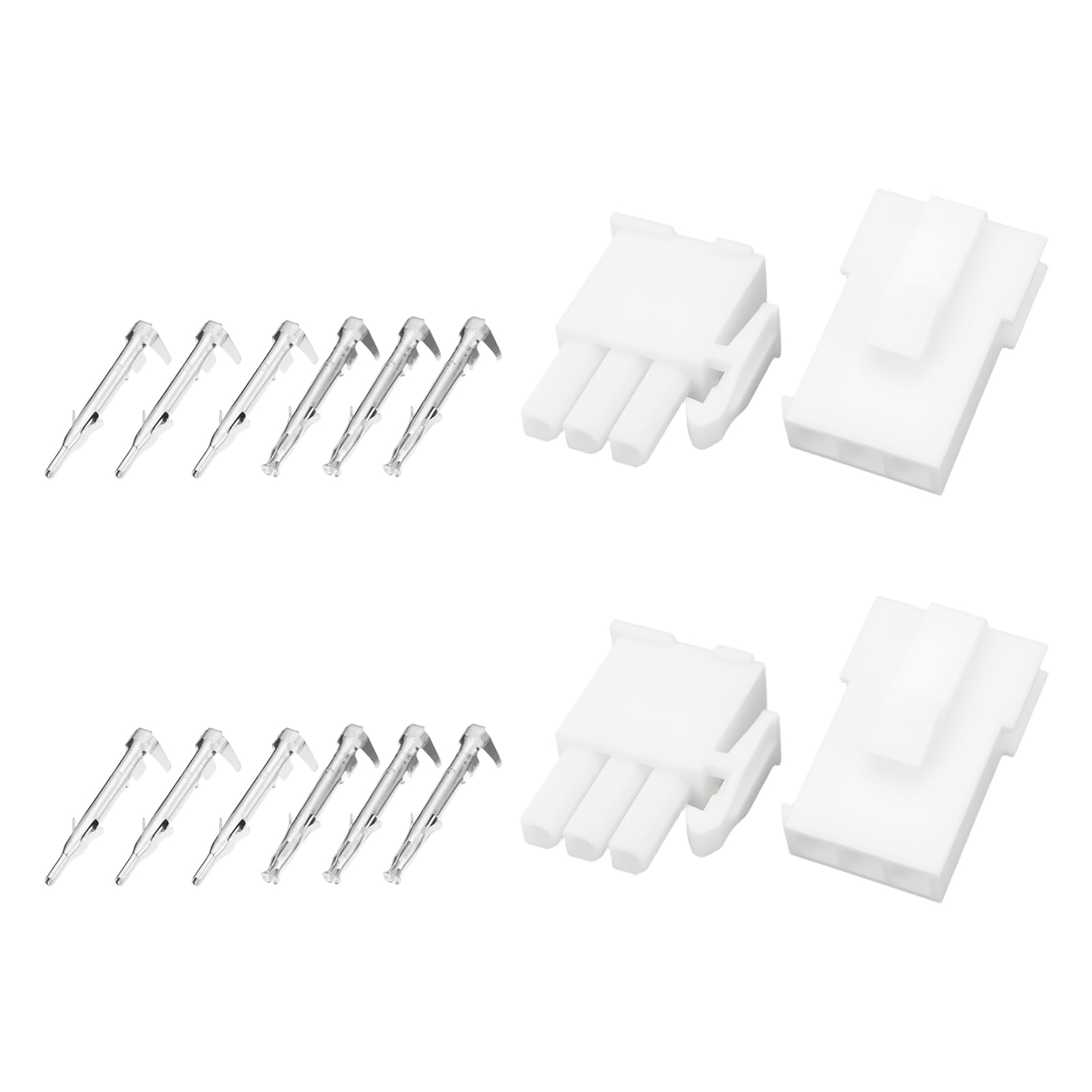 Briny River 2Set 3-pin Mini Socket Connector for Cables 1.50mm-2.40mm Compatible with Mate-N-LOK Connectors