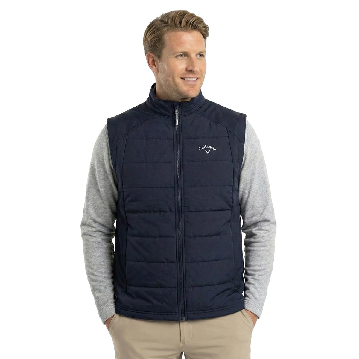 Callaway Golf 2025 Ace - Gilet smanicato elasticizzato con zip intera