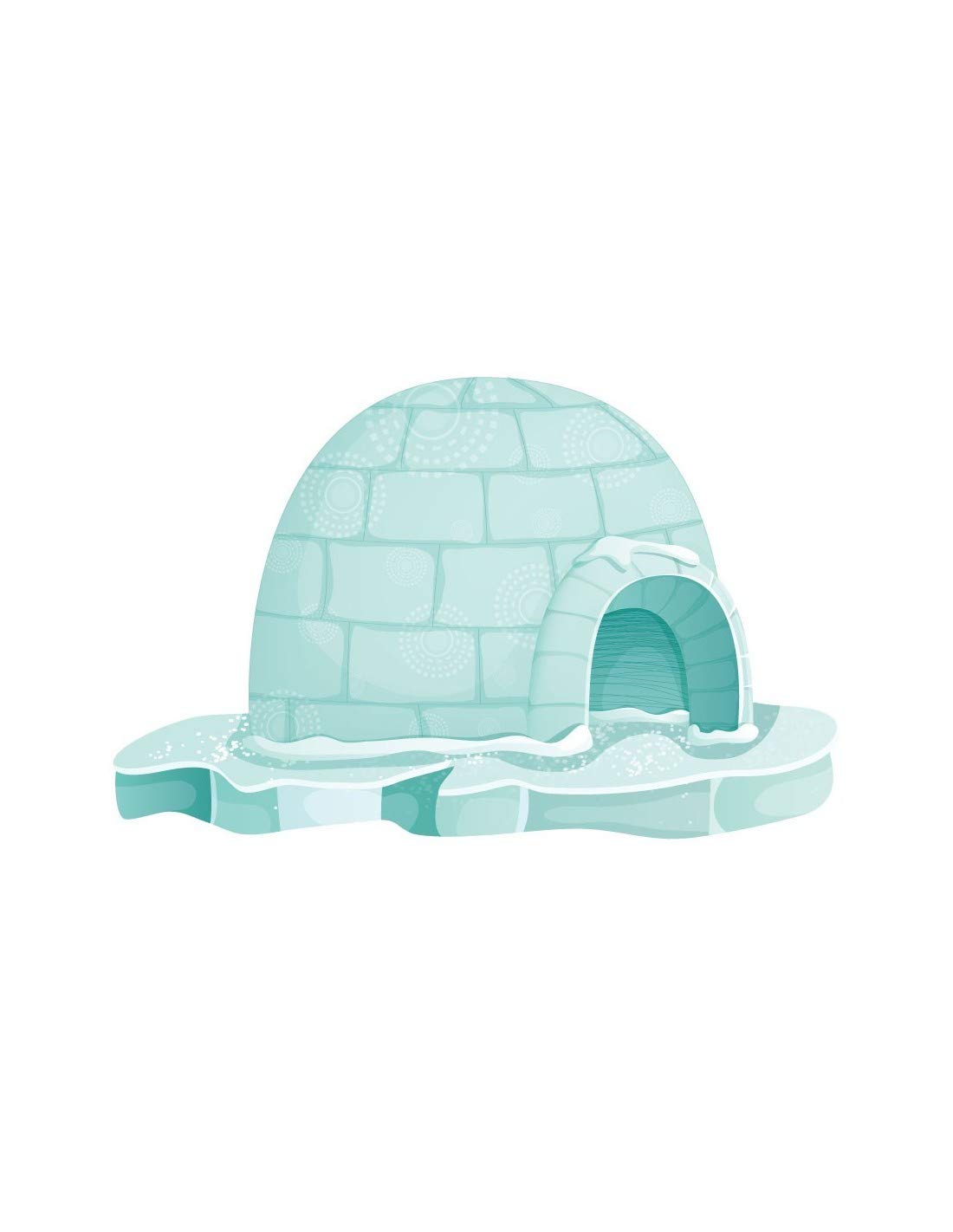 Sticker Polaire Igloo pour habiller un mur blanc sans laisser de traces