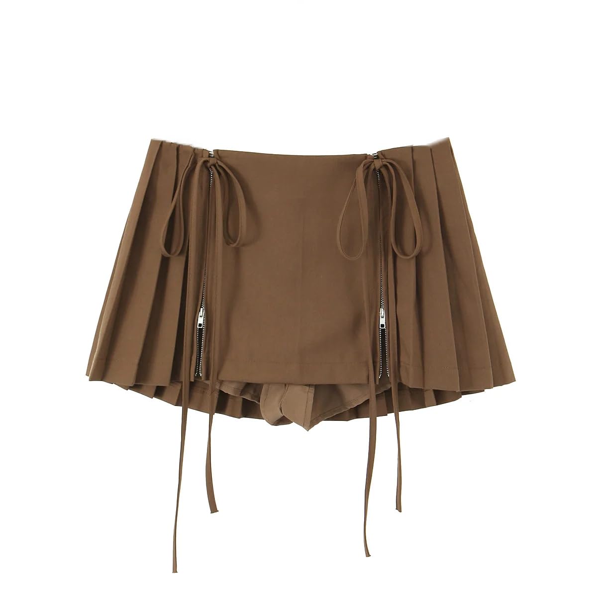Krótkie Spódniczki Damskie -Mini Spódniczki W Stylu Koreańskim Moda Damska Ubrania Wysokiej Talii Plisowane Z Szortami Zamek Letni Vintage Prosta Sukienka Odzież Do Pracy Biurowej