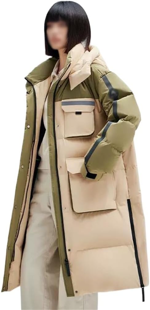 VIDI Goose Down Lovers Jacket Men And Women Over The Knee Long Winter Thick Coat