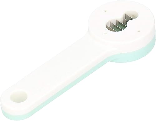 Miniatura 3 de HEITIGN Rebanador multifuncional de frijoles vegetales, acero inoxidable, verde claro, 2 piezas