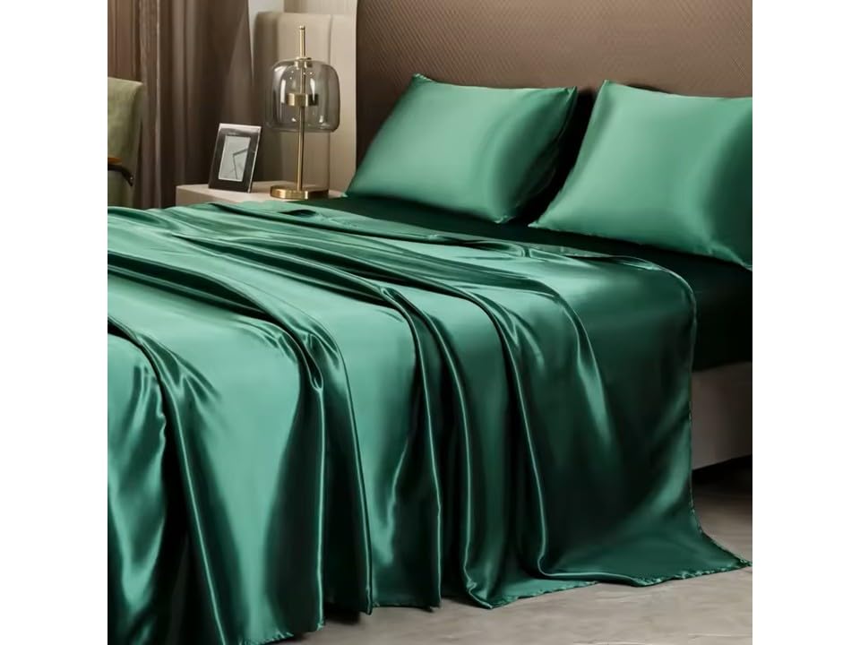 100 Polyester Satin Bed Sheet Set