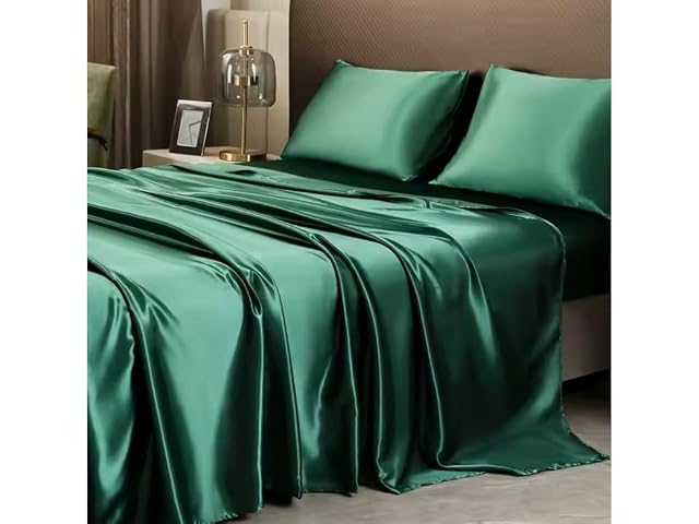 100 Polyester Satin Bed Sheet Set