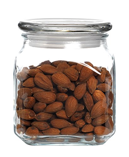 Anchor Hocking 20-Ounce Emma Jar with Glass Cover, Set of 3