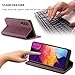 Samsung Galaxy A50 Case,Samsung Galaxy A50 Wallet Case Cover,Magnetic Stand Flip Protective Cover Retro Style Leather Flip Cover Durable Shockproof Protective Cover for Samsung Galaxy A50(Wine Red)