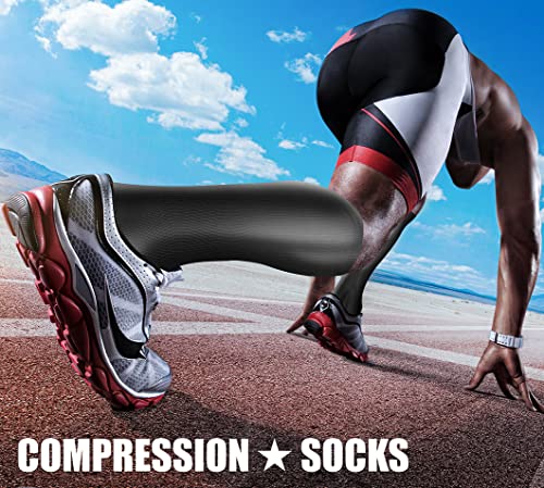Image of Copper Compression Socks (3 Pairs), 15-20 mmhg is BEST Athletic & Medical for Men & Women, Running, Flight, Travel, Nurses - Boost Performance, Blood Circulation & Recovery