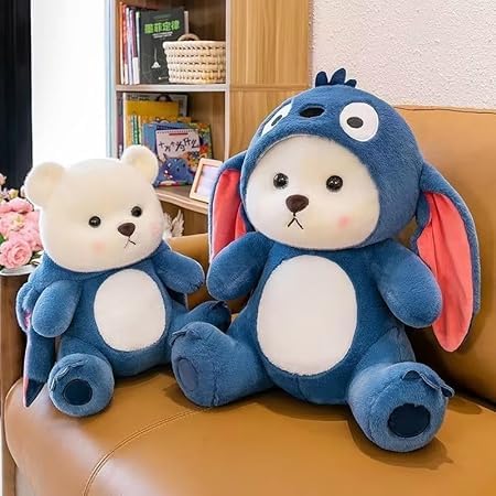 Tinytotem Stitch Soft Toy Blue hat Hoodie Plushie Koala Teddy Bear