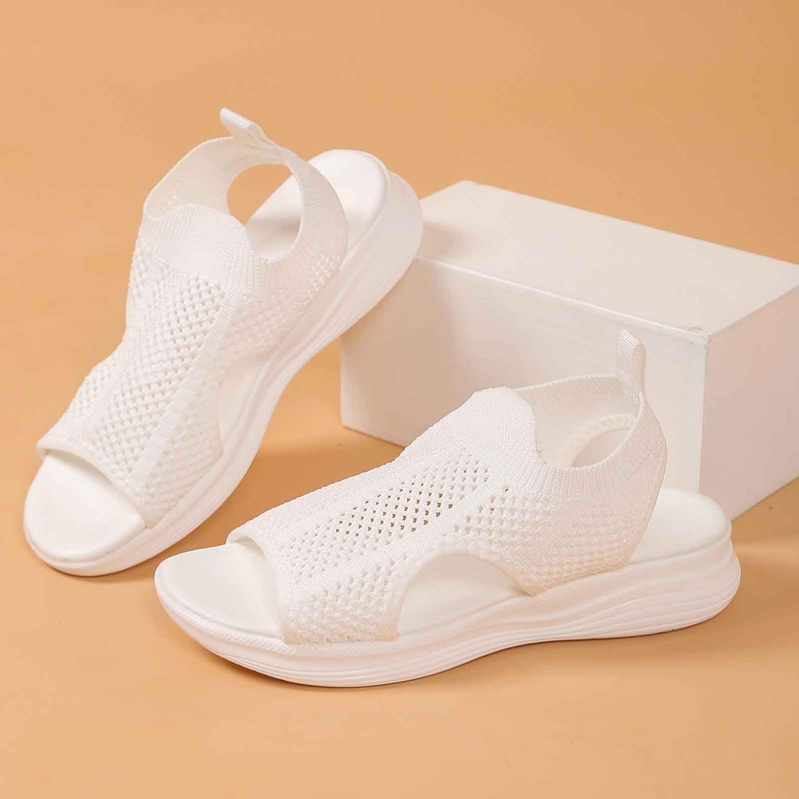 Sandalias Mujer Ortopédicas Deportivas Verano Fascitis Plantar Soporte Arco y Correa Ajustable Cuña Punta Abierta Elástica Lavables en Lavadora Caminar Casual Exterior