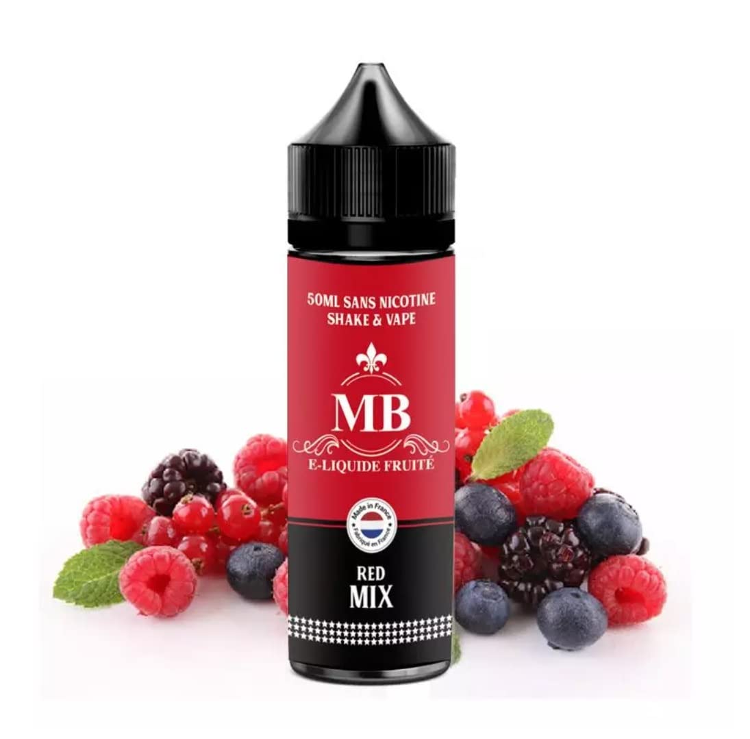 E-LIQUIDE 50ML SAVEUR RED MIX (FRUITS ROUGES) - MB - E-CIGARETTE - SANS  TABAC - SANS NICOTINE : Amazon.fr: High-Tech