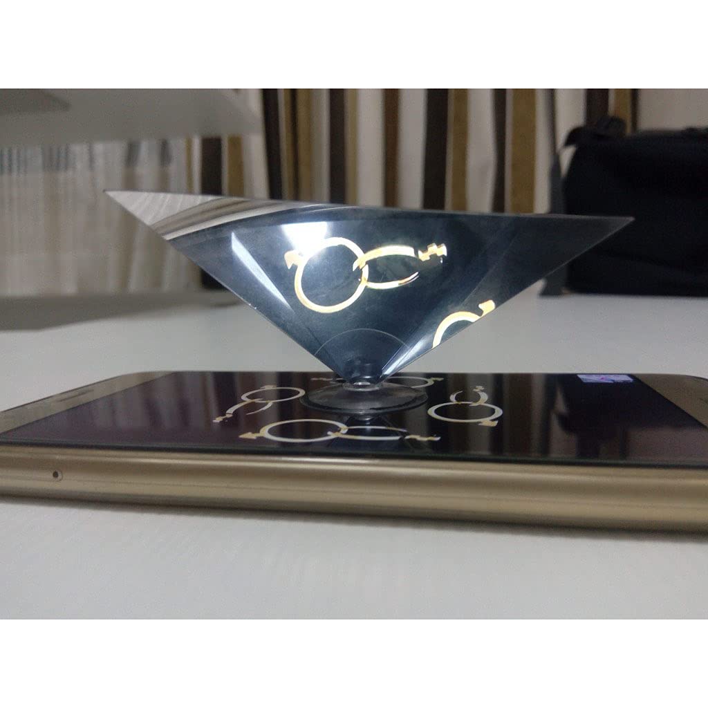 Support universel pour téléphone portable 3D hologramme pyramide Projecteur 360 degrés