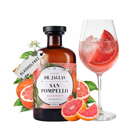Dr. Jaglas San Pompello Grapefruit Aperitif alkoholfrei 500 ml – fruchtig-herber Bitter Aperitif mit Pink Grapefruit...