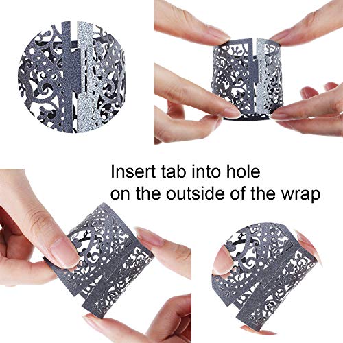 Sumind 24 Pieces Tea Light Votive Wraps Laser Cut Decorative Wraps Paper Candle Holder For Led Battery Tealight Candles For Valentine'S Day Birthday Wedding Party Decoration thumb #3