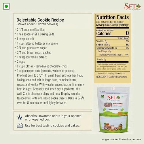 Image of SFT Baking Soda, 1kg (Food-Grade Sodium Bicarbonate | Ideal for Baking, Cooking & Cleaning)